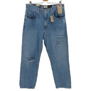 Levis Womens 31 SilverTab 94 Baggy Blue Denim Jeans Distressed Cotton Blend NEW
